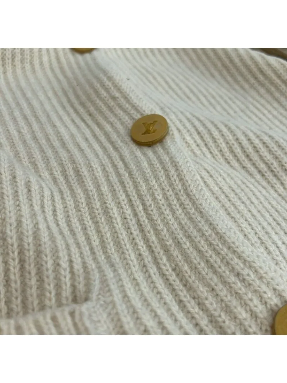 Louis Vuitton Cardigan S Beige Long Sleeve